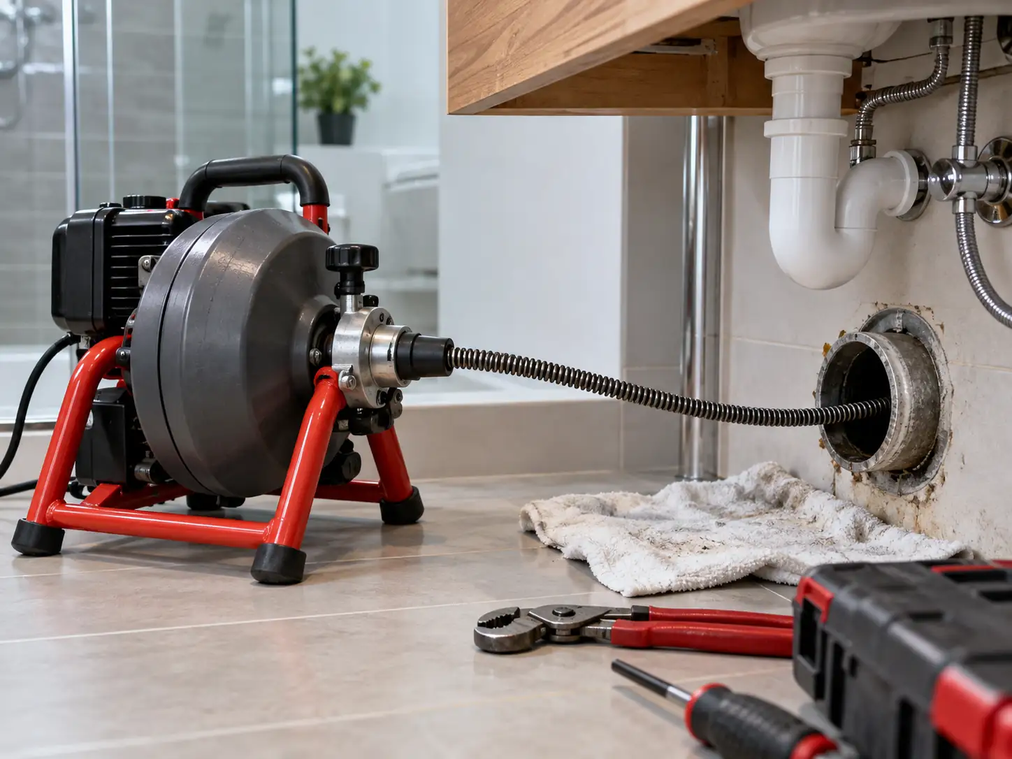 Mechaniczne udrażnianie rur kanalizacyjnych spiralą elektryczną – El-Hydro Zielona Góra