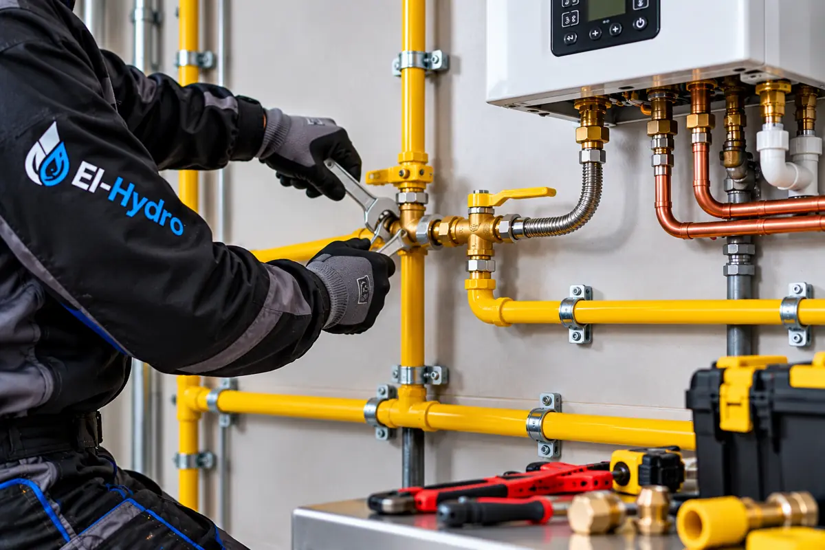 Montaż instalacji gazowej przez instalatora EL-HYDRO – przewody gazowe i podłączenie urządzenia